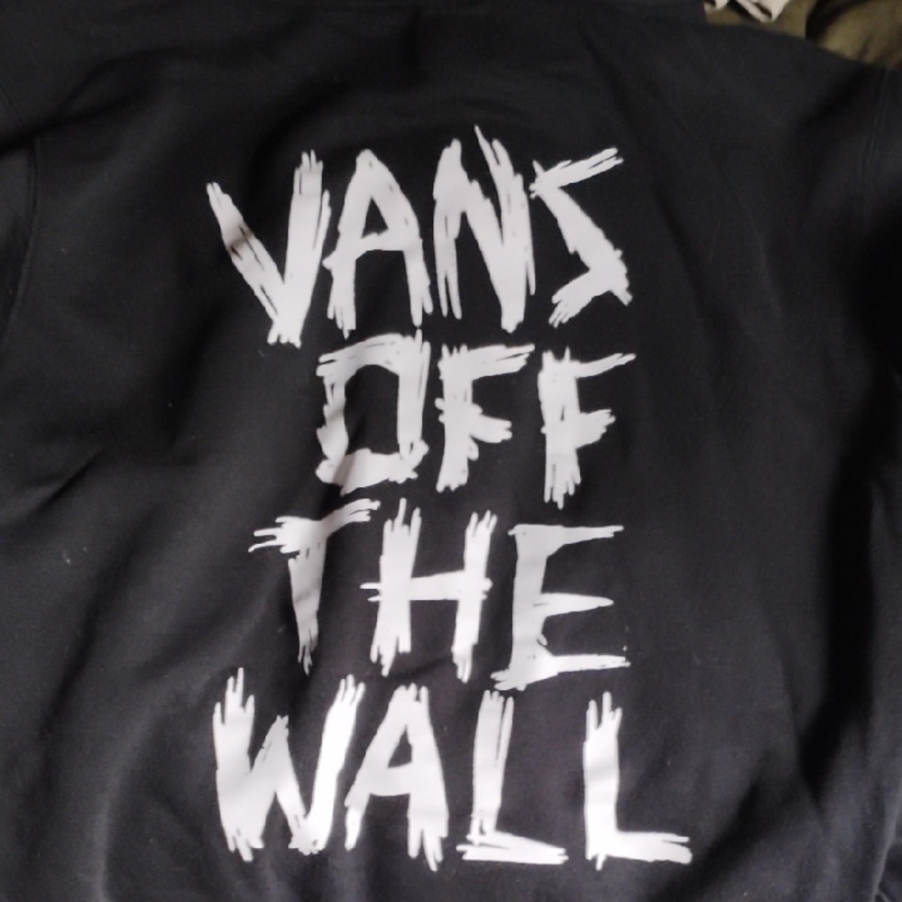 Vans Black Hoodie with White Graphic